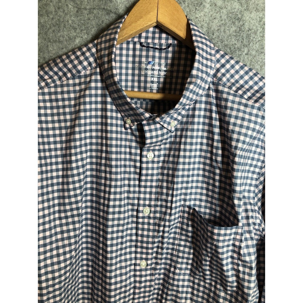 Vineyard Vines Shirt Mens 2XL Blue On The Go brrr Performance Career Classic